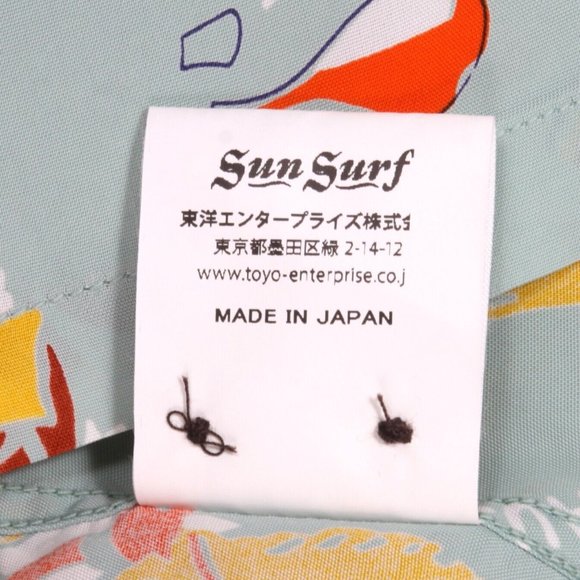 SUN SURF Special Edition Lei Queen Luau Cowboy Blue Rayon Shirt Japan sz XXL 615 - Picture 6 of 6